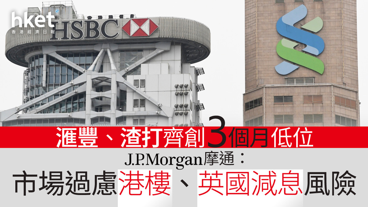 HSBC｜滙豐兩日累跌7%、渣打回落一成摩通：市場過慮港樓、英國減息風險