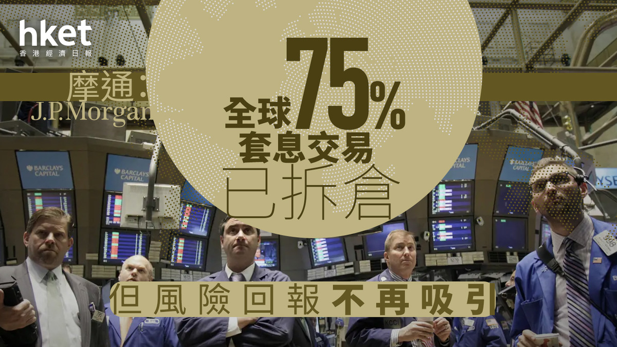 跌市動力｜摩通：全球75%套息交易已拆倉風險回報不再吸引