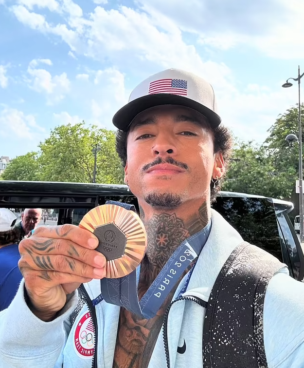 美國滑板選手Nyjah Huston在今屆奧運奪銅牌。（IG圖片）
