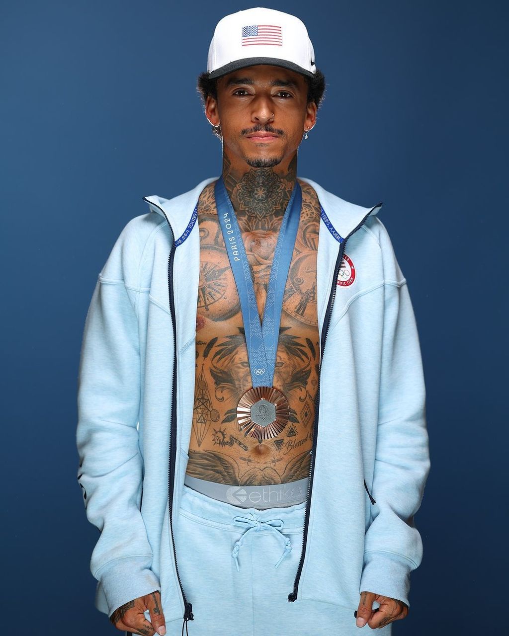 美國滑板選手Nyjah Huston在今屆奧運奪銅牌。（IG圖片）