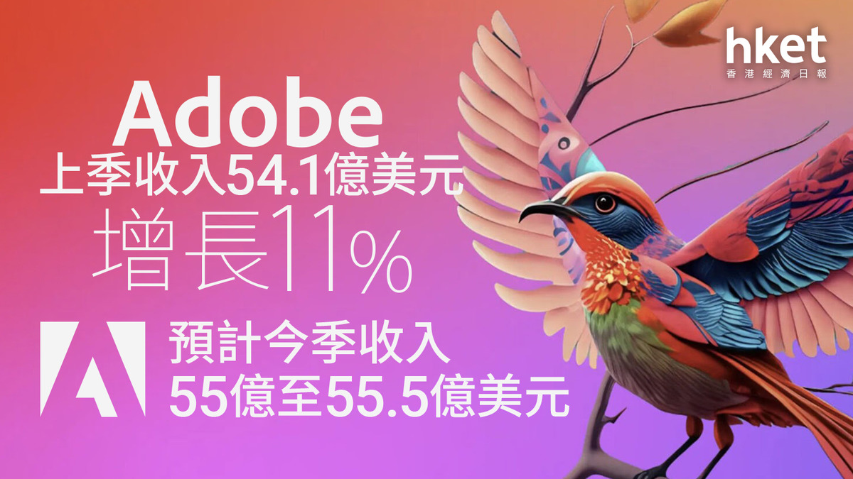 ADBE業績｜Adobe上季業績勝預期惟今季指引未達標股價盤後挫9%