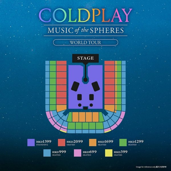 英國殿堂級樂隊Coldplay在明年4月到香港,在啟德體育園舉行演唱會。
