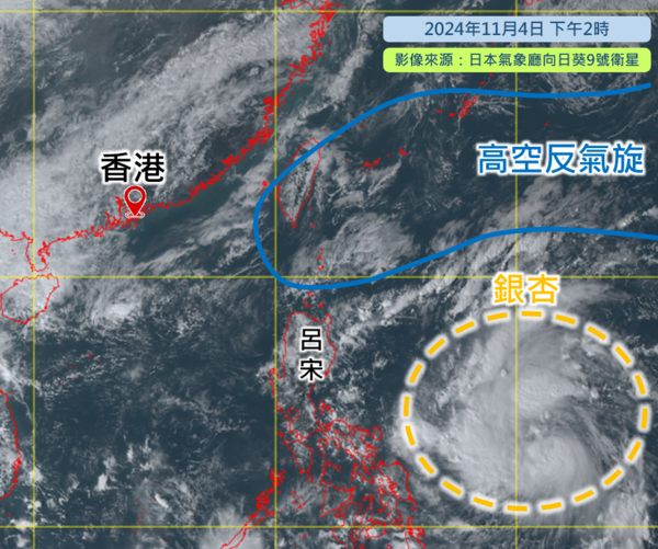 打風預測｜熱帶風暴銀杏逐漸增強 秋颱路徑飄忽三大變數