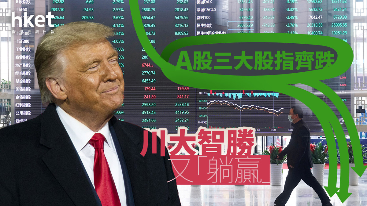 美國大選｜A股三大股指齊跌川大智勝又「躺贏」