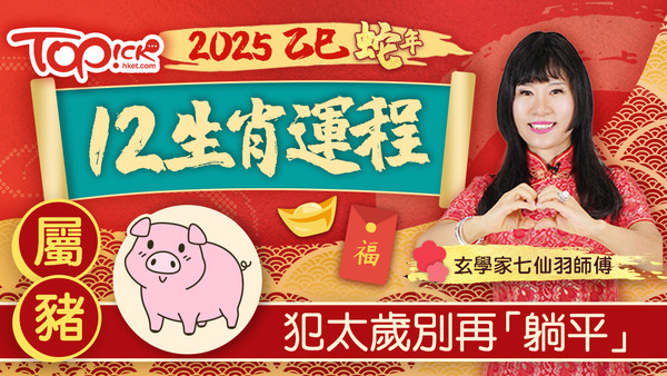 玄學家七仙羽師傅講解屬豬人士於2025年的運程。