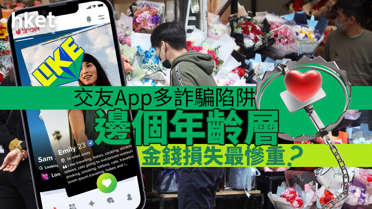 交友陷阱｜港人愛用交友App 易墮詐騙陷阱平均損失金額達3.7萬