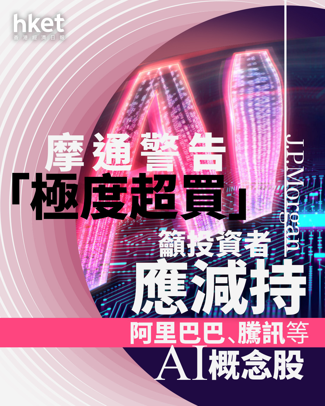 大行看法｜摩通：阿里巴巴、騰訊等AI概念股「極度超買」