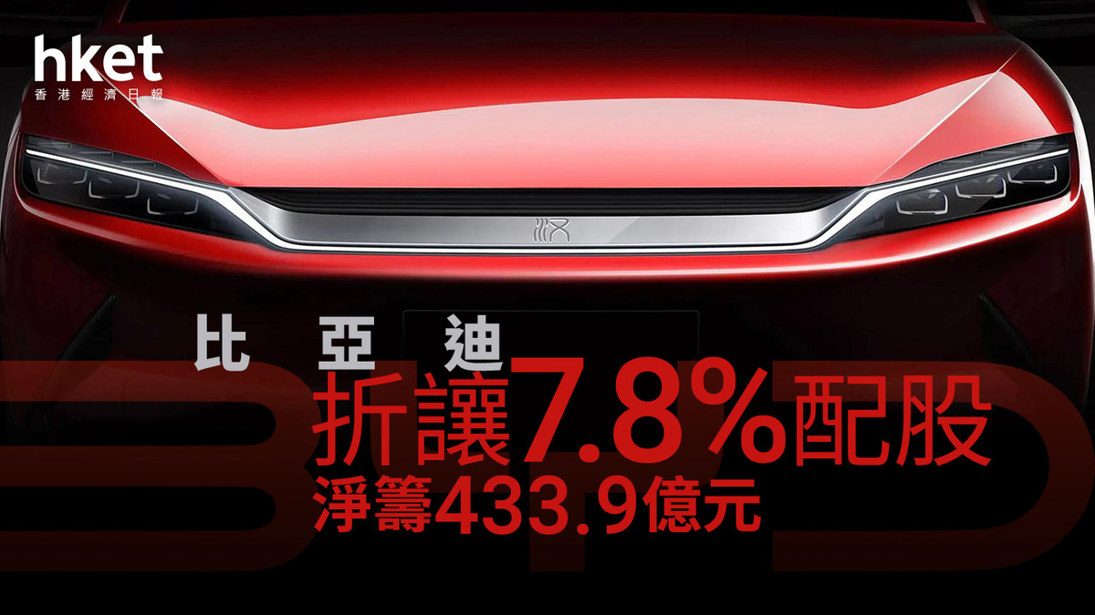 1211配股｜比亞迪配股籌434億、阿聯酋家辦入股大摩拆解：車股升浪短線見頂？