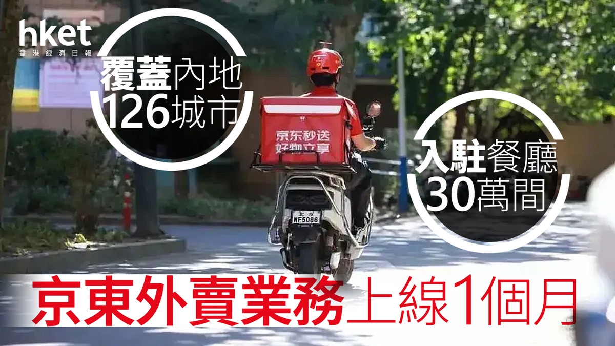 9618｜京東：外賣業務上線1個月覆蓋內地126城市入駐餐廳30萬間