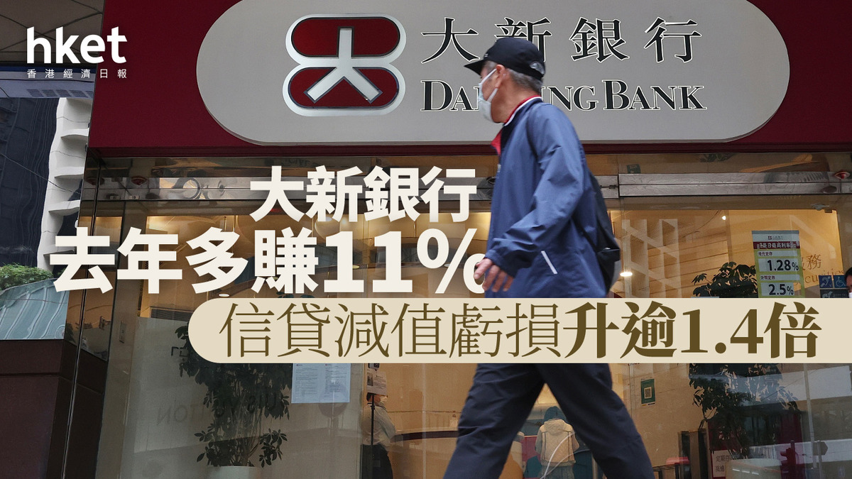 大新系｜大新銀行股價曾跌16%、大新金融挫20%