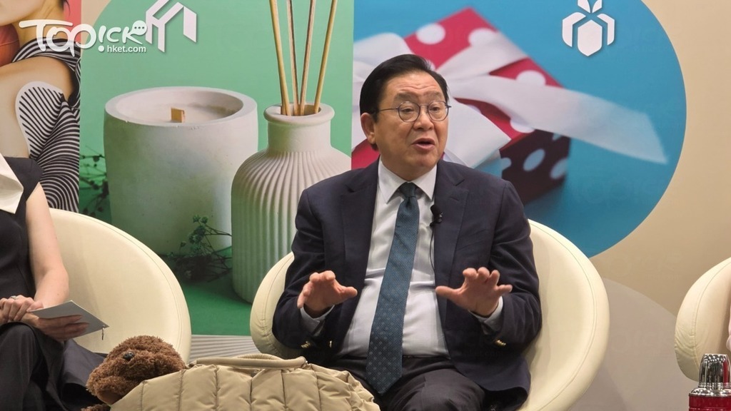 林健鋒今（10日）出席貿發局記者會時，再次痛批特朗普此舉為「復仇」行動，將政治和經濟混為一談。（曾曉汶攝）
