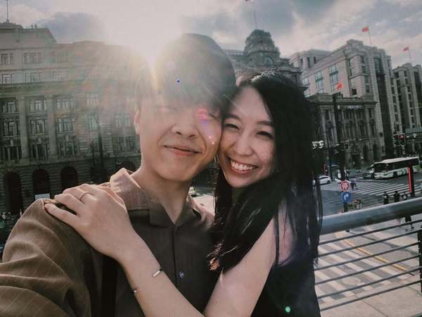 GooChan與KOL女友芷希的放閃照片。(Instagram圖片)。