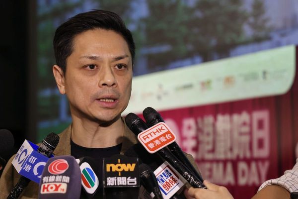 香港戲院商會理事長袁彥文。(陳靜儀攝)