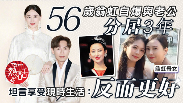 56歲翁虹自爆與丈夫已分居3年。