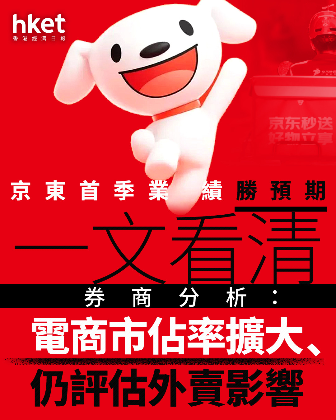 9618｜京東首季業績勝預期惟遭多間券商削目標價一文看清券商分析