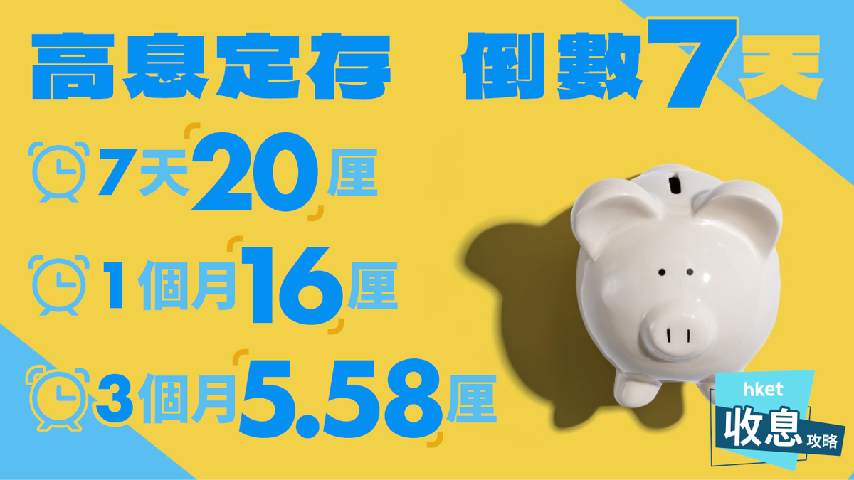 港元定存｜10款高息優惠倒數！全城最高20厘、1