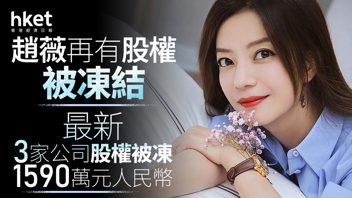 趙薇再有股權被凍結最新3家公司股權被凍1590萬元人民幣