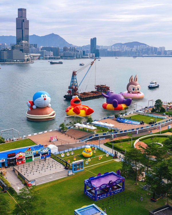 維港海上大巡遊｜多啦A夢同LABUBU等角色金鐘「漂浮」 11月1日更會作海上出巡【附巡遊觀賞路線】
