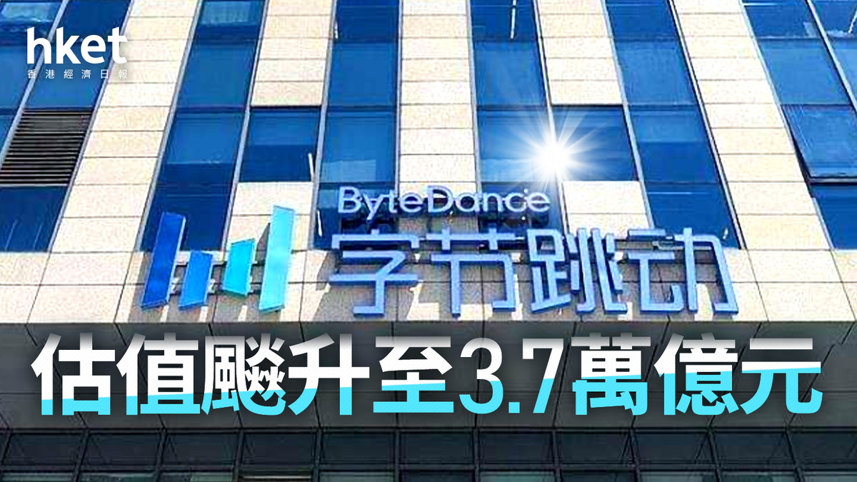 TikTok母企｜字節跳動估值飈升至3.7萬億元