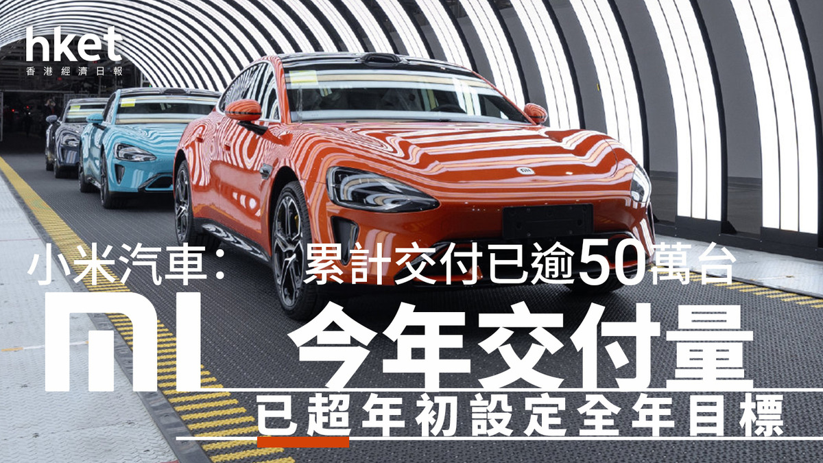 1810｜小米汽車：累計交付已逾50萬台今年交付量已超年初設定全年目標