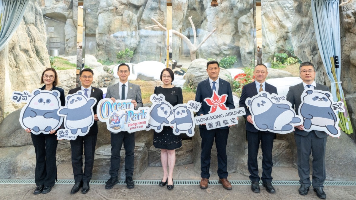 香港航空｜香港航空與海洋公園簽3年合作協議 明年上半年推「Panda Friends」A320主題客機