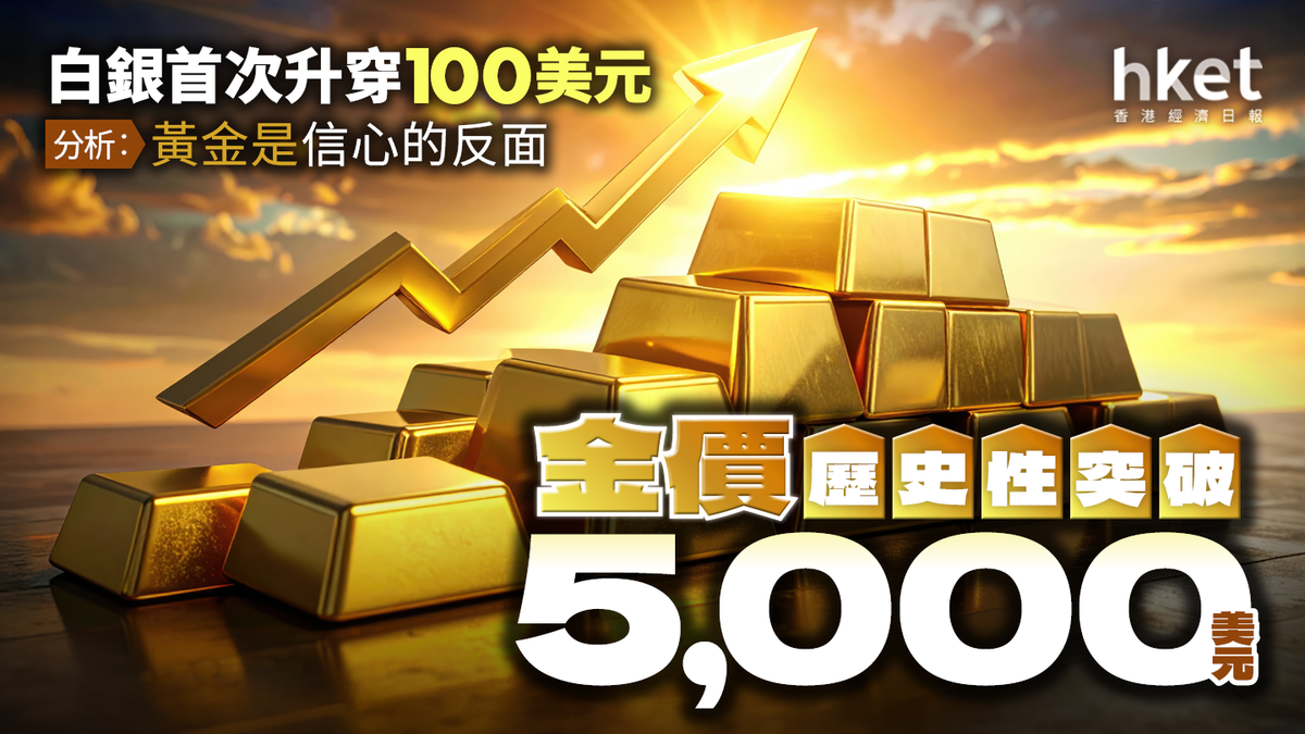 金價歷史性升穿5,000美元最牛分析看7,000美元以上5大買金方法3000元入市