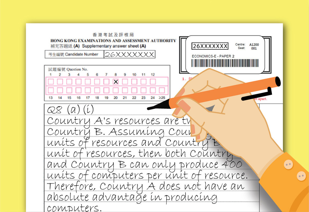 善用答題簿。（考評局圖片）