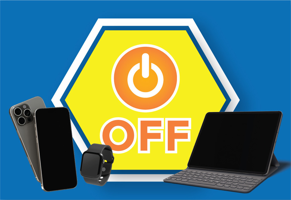 關閉手機及電子器材。（考評局圖片）