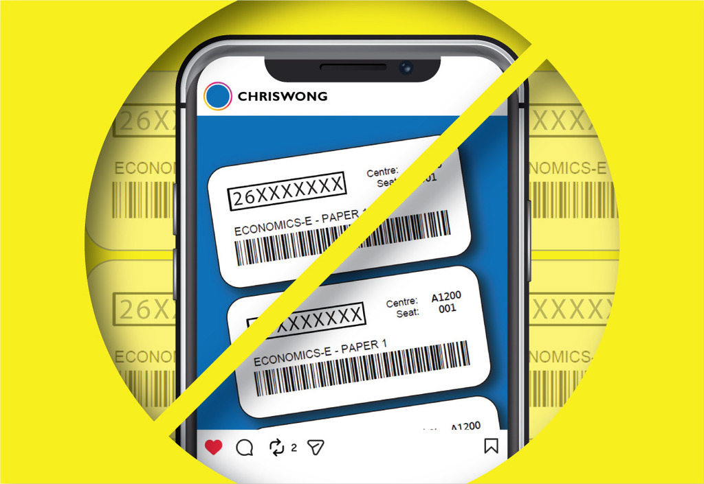 請勿攝影、錄音或錄影。（考評局圖片）