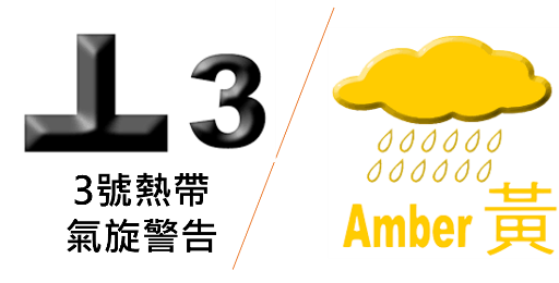 如果遇上3號熱帶氣旋警告或黃色暴雨警告，DSE會如常進行。