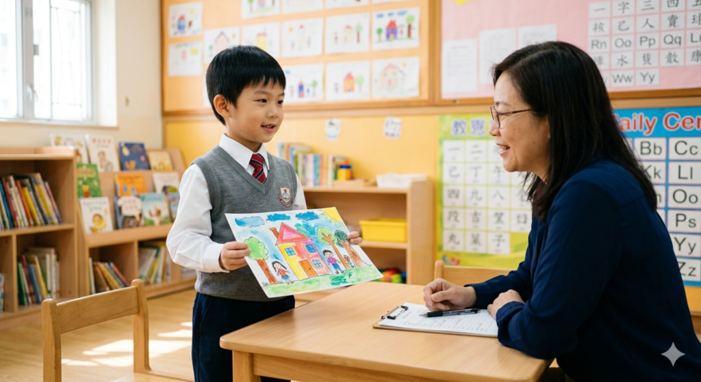 愈來愈多學校把「畫畫」或「藝術元素」納入面試流程中。（圖片來源：Google Gemini AI生成圖）