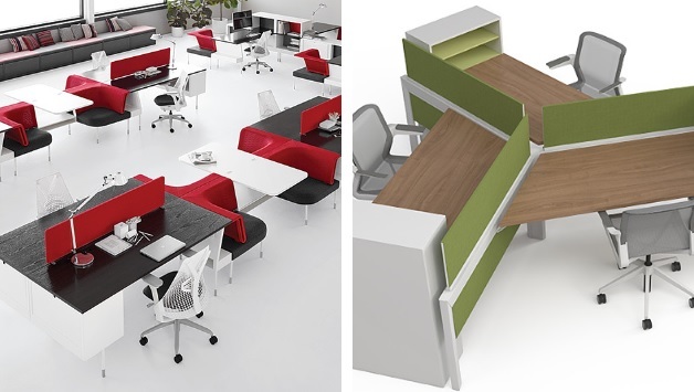 Public Office Landscape（左）和Further hub and desk system（右）。（相片來源：產品官網）